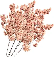 1 Galho de Cerejeira Rosa Queimado Artificial Flor Decorativa para Vasos e Arranjos