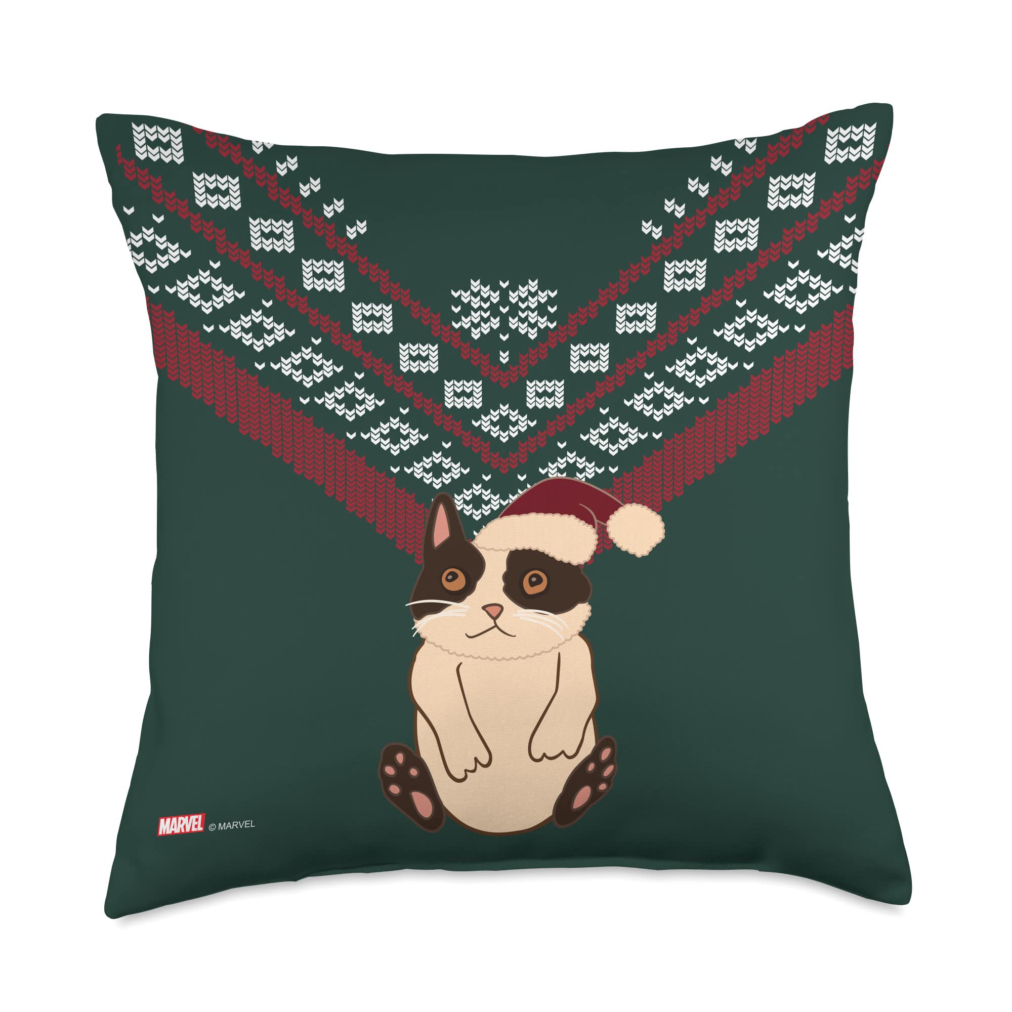 Amazon.com: Marvel Hawkeye Cat Holiday Sweater Throw Pillow, 18x18,  Multicolor : Home u0026 Kitchen