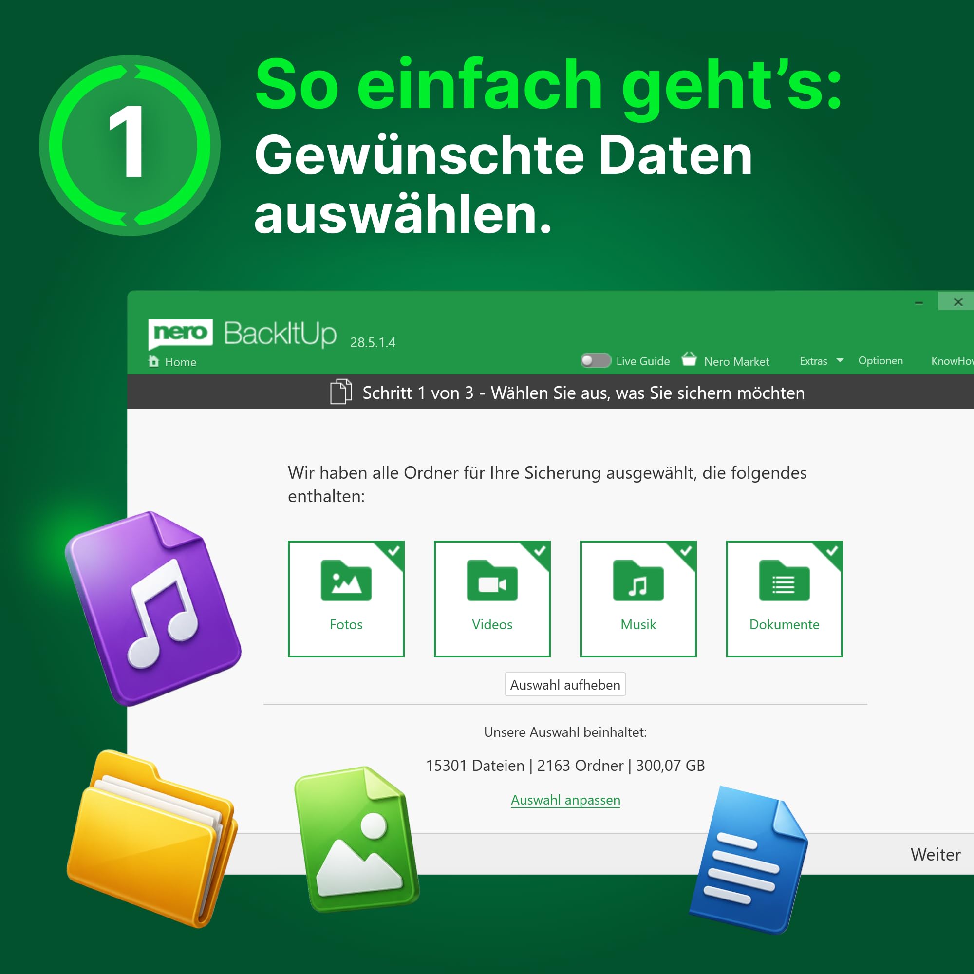 Backup Software Nero BackItUp – Ausgezeichnete Datensicherung mit Auto-Backup, Cloud, Recovery & Verschlüsselung | Lifetime Lizenz | 1 PC | Windows 11/10/8/7