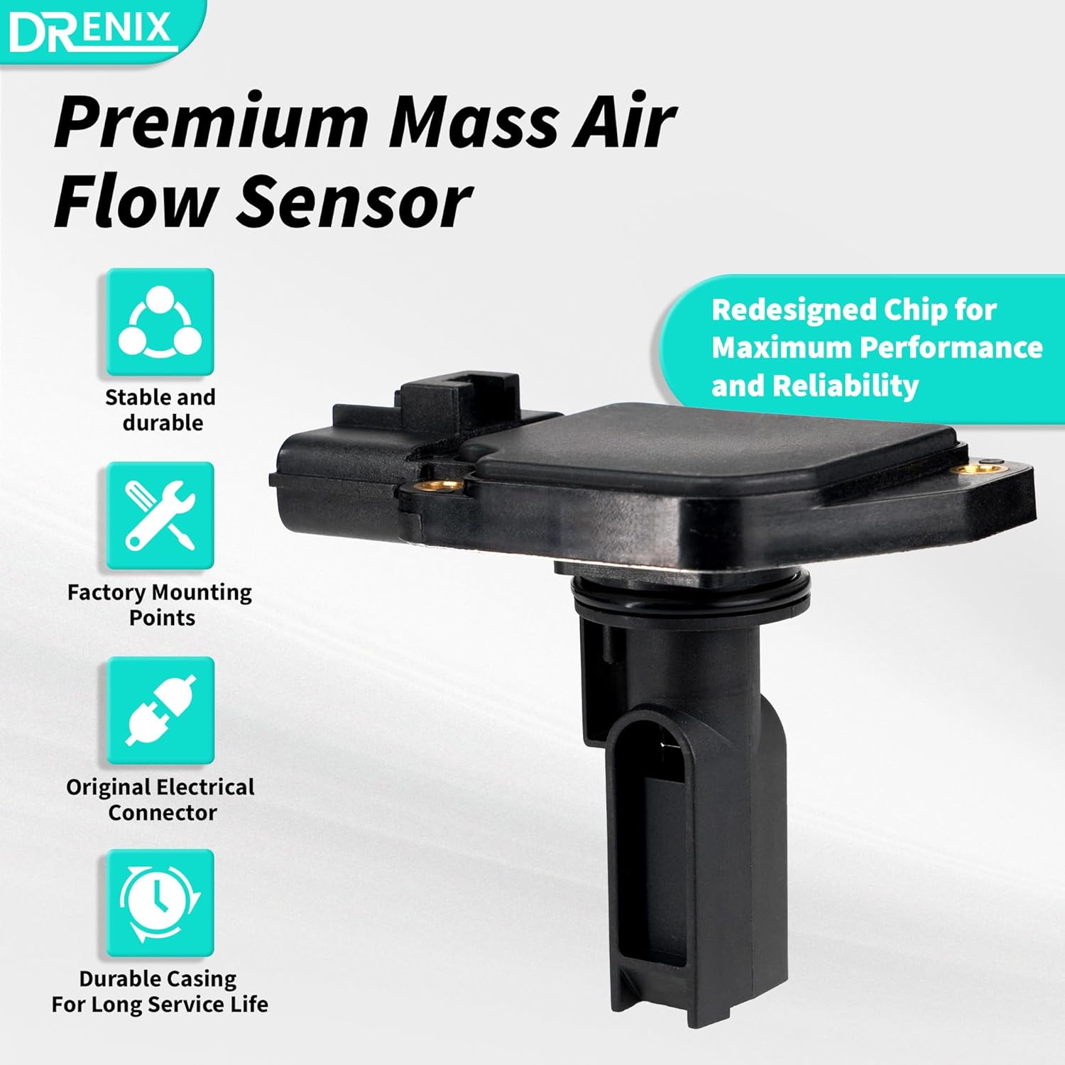 Mass Air Flow Sensor Meter fit for-Ford F150 2001 2002 2003 for-Mustang 2003 2004, V8 4.6L 5.4L Gas OE 1L3F12B579AB, 1L3Z12B579AA AFH9002 7450028