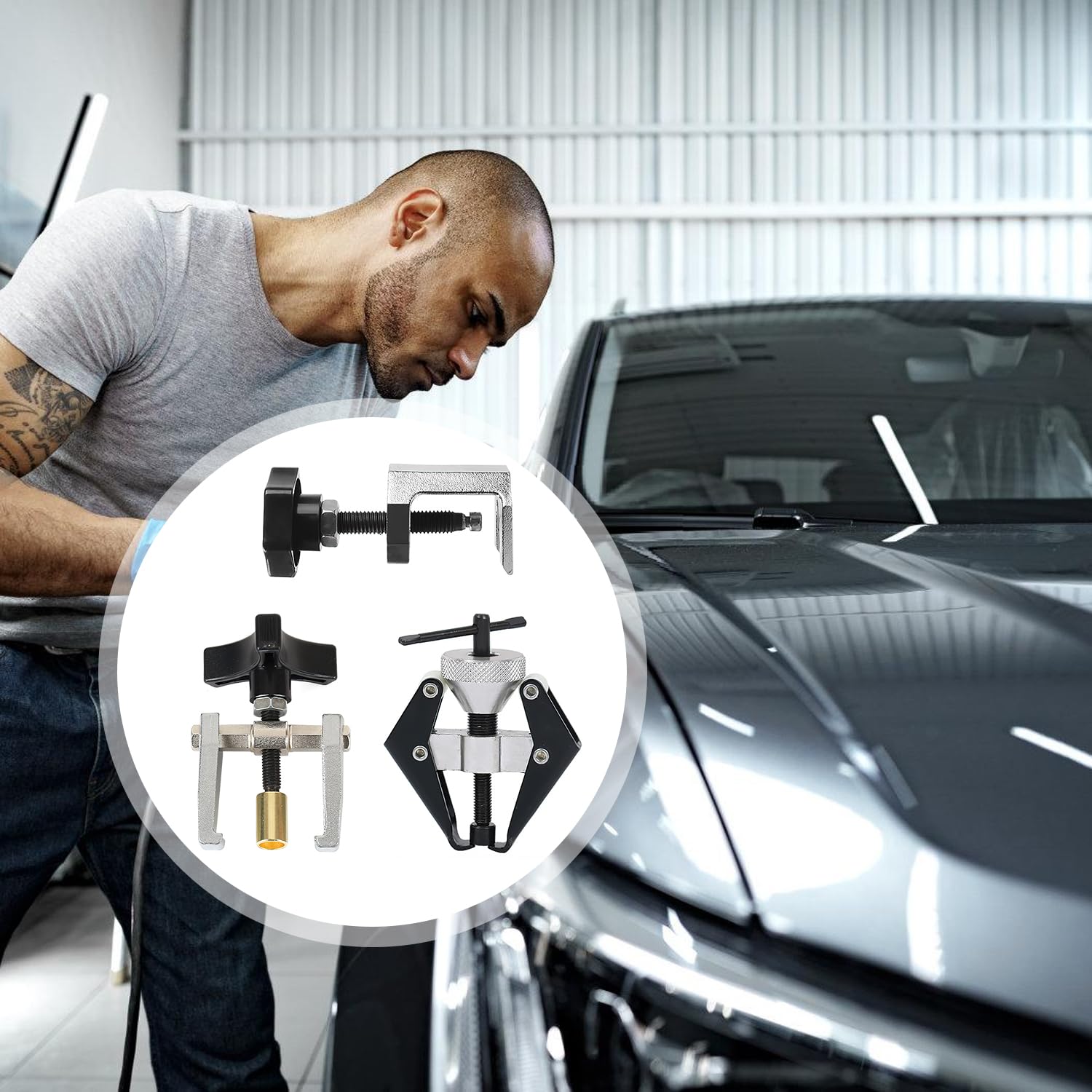 3 Pezzi Estrattore Tergicristallo, Regolabile, Facile da Usare, Estrattore per Braccio Tergicristallo, Apertura Massima 50 mm, Adatto per Il Settore Automobilistico