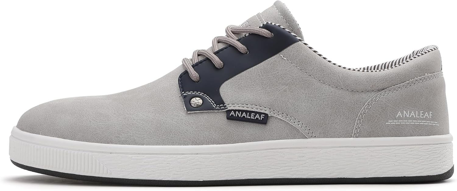 Mens Casual Oxfords Fashion Sneakers Soft Comfortable Lace-Up Dress Shoes - Image 4