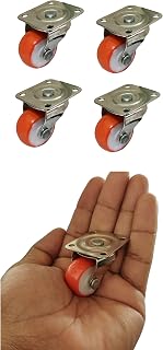 IMPODA Nylon and Powder Coating Steel 4 x Small 1" Single Wheel Puff Castor for Centre Table Furniture/80 kg Load Capacity... Price In India
