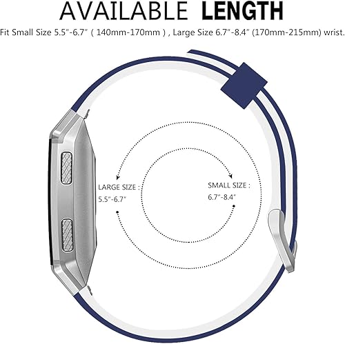 Miniatura 5 de SKYLET Compatible con correas Fitbit Ionic para hombres y mujeres, correa de repuesto de silicona deportiva suave transpirable compatible con reloj