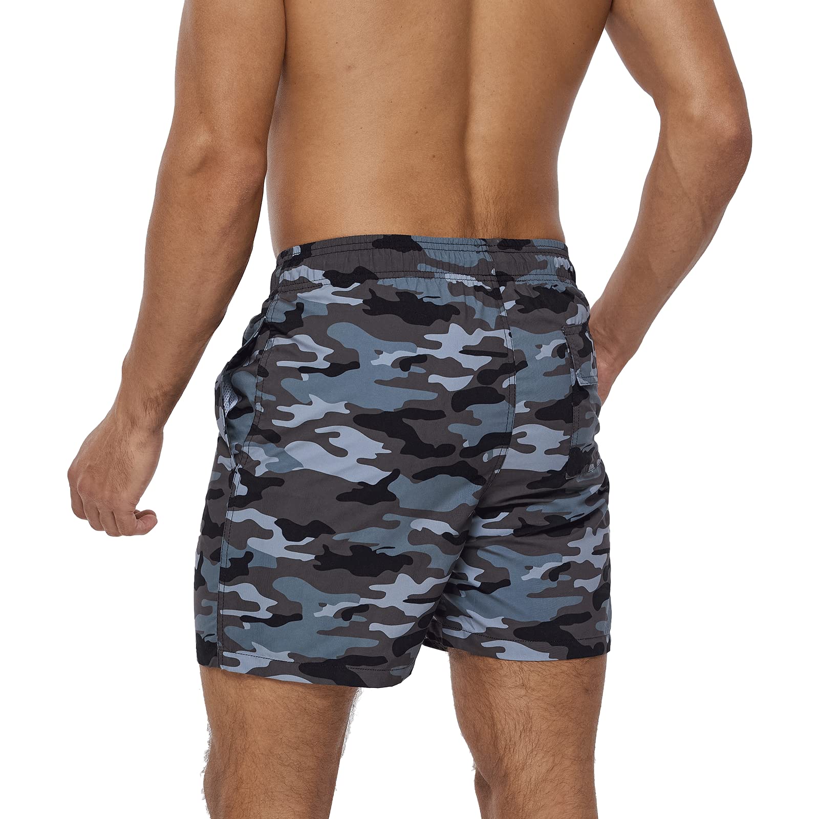 TMEOG Costume Uomo Mare Pantaloncini Casual, Costumi da Bagno Uomo Surf Lungo Costume da Spiaggia Piscina Pantaloncino Estivo con Tasche e Coulisse Regolabile