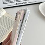 for iPhone 15 Case Cute Striped Phone Case Soft TPU Slim Shockproof Protective Cover for Women Girls, Pink and Yellow
