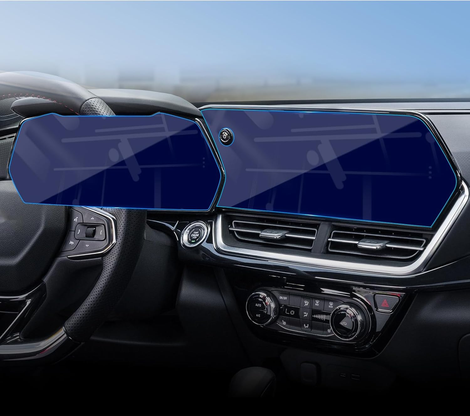 Blue Light Blocking for 2025 2026 Chevy Trax Set Screen Protector for 2026 Chevy Trax（Navigation 11"+8" Dash） Screen Tempered Glass Accessories 9H Tempered Glass [No Glare & Fingerprint]