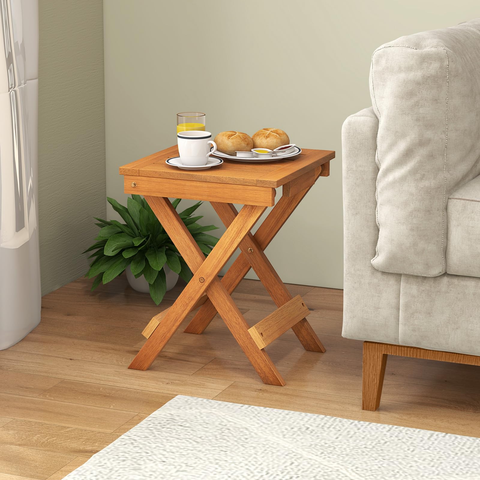 Patio Table With Folding Side Table Set Barebones Living 585