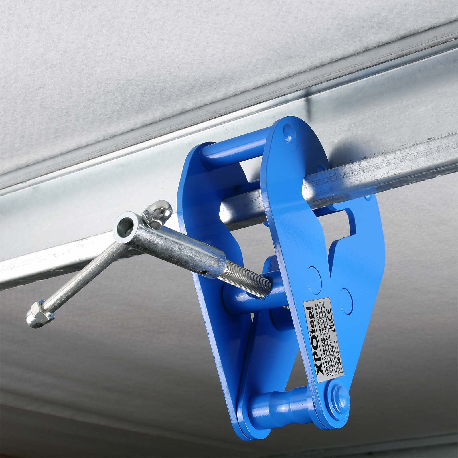XPOtool Pinza de anclaje para viga, capacidad elevar cargas 2t, ancho de brida 75-230mm para vigas H