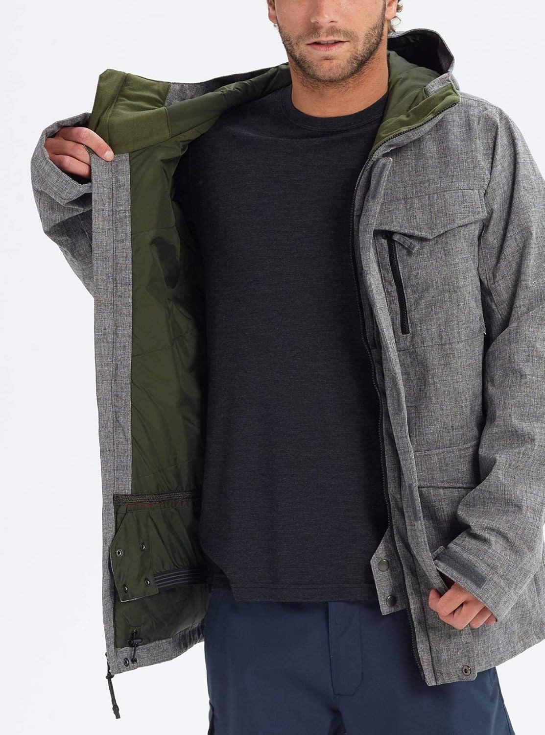 Burton Men's Ski/Snowboard Covert Jacket Bog Heather 1 Medium