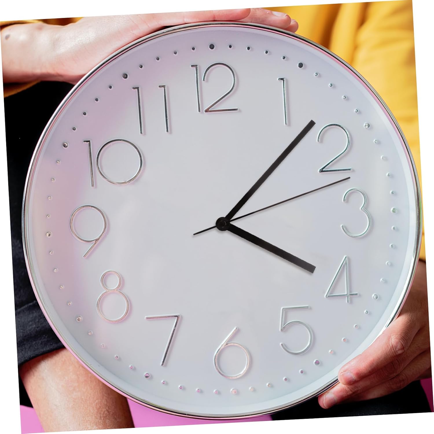 HEMOTON 9pcs Minimalist Decor Wall Clock Mechanism Replacement Mute Clock Movement Parts for Large Wall Clocks Movements Mechanism Parts Sweep Clock Movement Hands Accessories 3D Battery