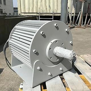 6000W Permanentmagnet Generator Getriebelos, 3-Phasen PMG Windgenerator 48V/96V/120V/220V/380V, 400 U/min Niedrigdrehzahl Generator für Windkraftanlage Off-Grid System (380, Volt)