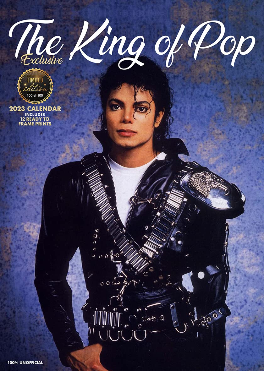 The King Of Pop Limited Edition (Only 100 Available and with 12 Pull Out Frameable Pages) 2023 A3 Hollywood Idols Wirobound Wall Calendar The Perfect Xmas or Birthday Gift