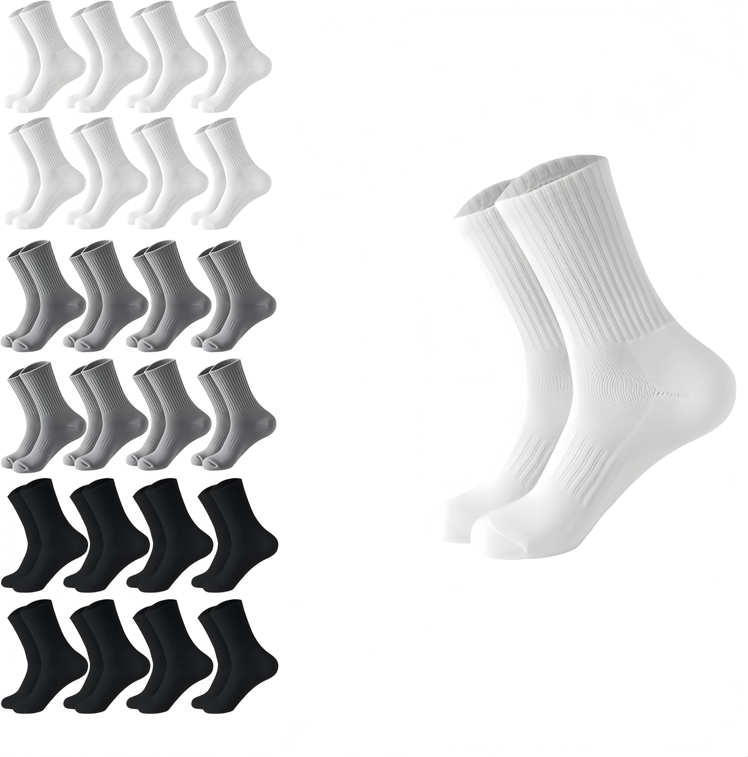 1/10/30/100/200 Women Men Socks Bulk Unisex Socks(The size is for men's shoes. For women, add 1.5)
