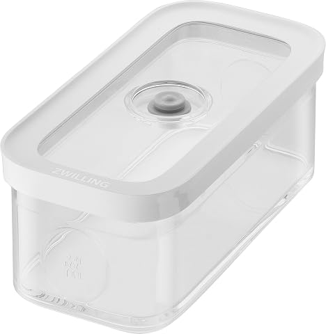 ZWILLING Fresh & Save Cube kutu, boyut M, modüler ve istiflenebilir saklama kabı, hava geçirmez ve vakumlanabilir saklama, bulaşık makinesinde yıkanabilir, şeffaf