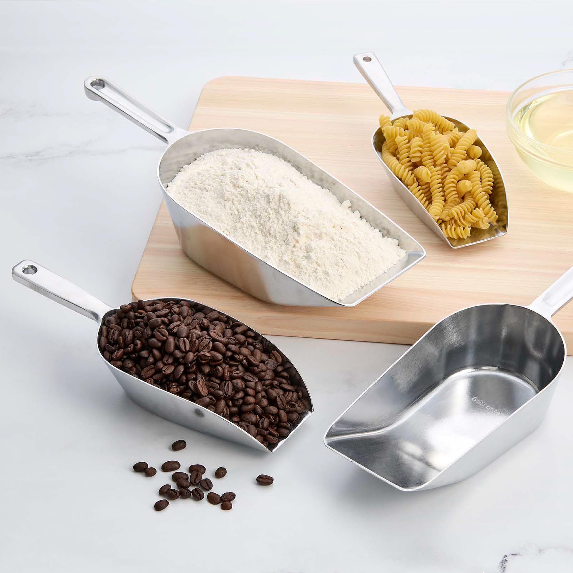 HIC - Scoop multiuso per alimenti e utilità, in alluminio anodizzato di grado commerciale, 265 mm