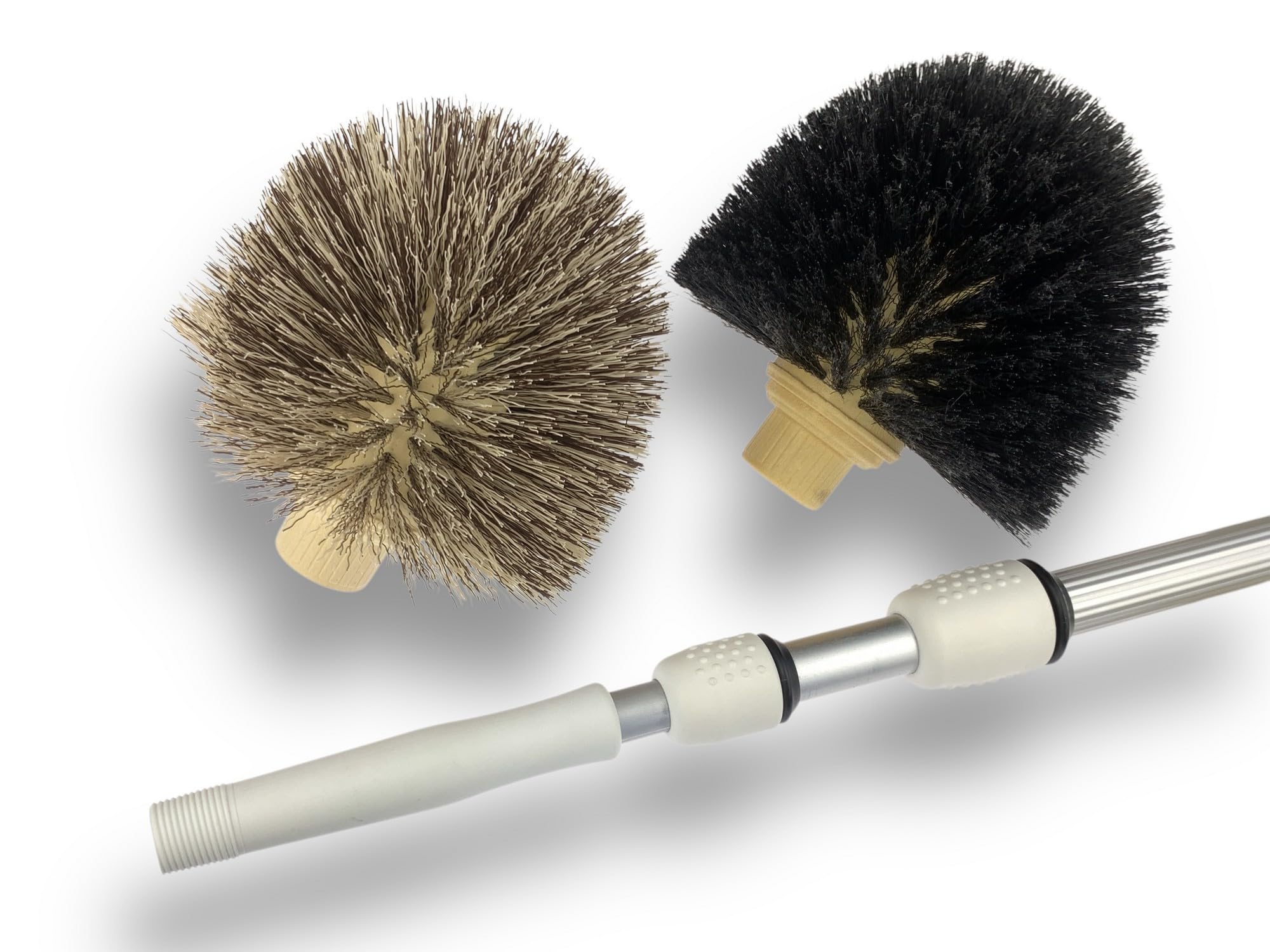 Kibros Tête de Loup Balai télescopique 5,50 m 2 brosses Ø 180 mm Poils Doux Poils durs