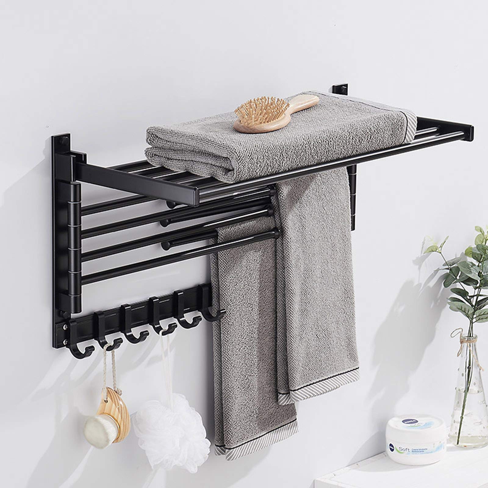 Porte-serviettes de cuisine et douche en aluminium étanche 60 cm