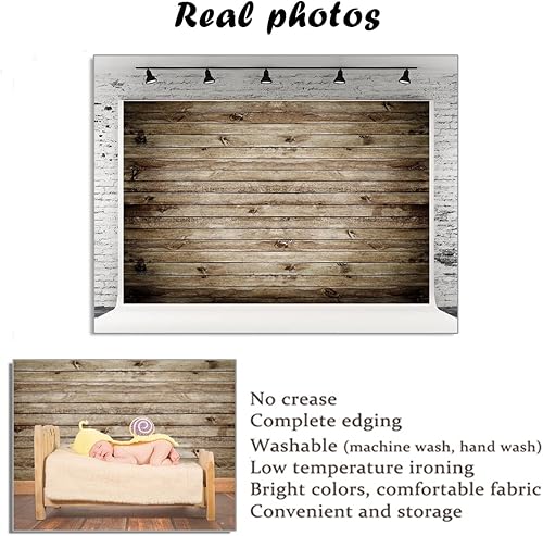 Miniatura 4 de Telones de fondo de madera de 10 x 10 pies para fotografía, tableros de madera desgastados vintage, fondo sin costuras, fondos de fotos de madera