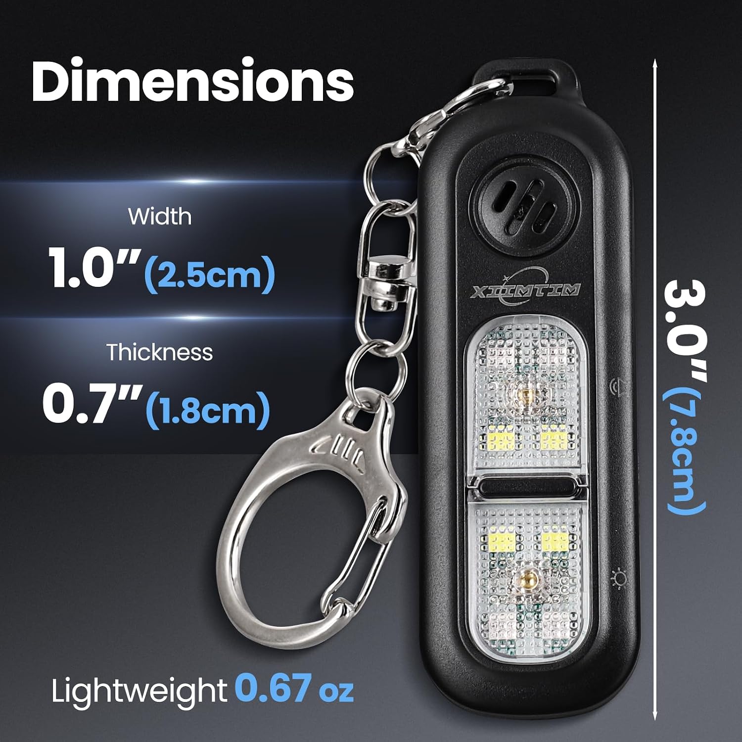 130dB Personal Safety Alarm, Clip-On USB-C Rechargeable with Strobe & Flashlight — IPX4 Waterproof Safety Device for Night Running, Cycling, Hiking, Everyday Carry image 2