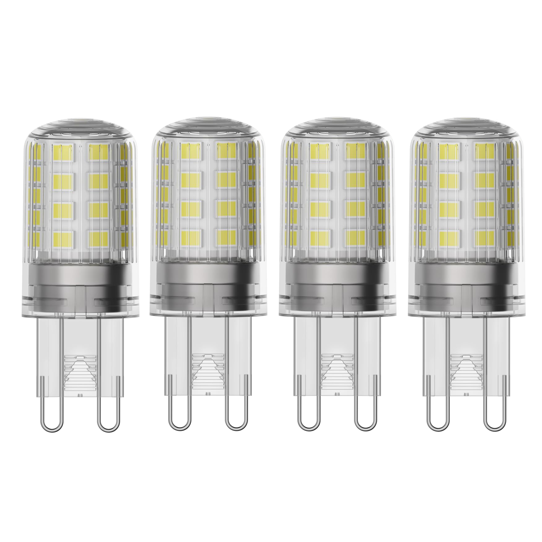 Unibulb G9 LED Light Bulbs, 4.2W (40W Halogen Equivalent) 220-240V, 470 Lumens, Bi-Pin Base Energy Saving, T3, Cool White (4000k), Pack of 4