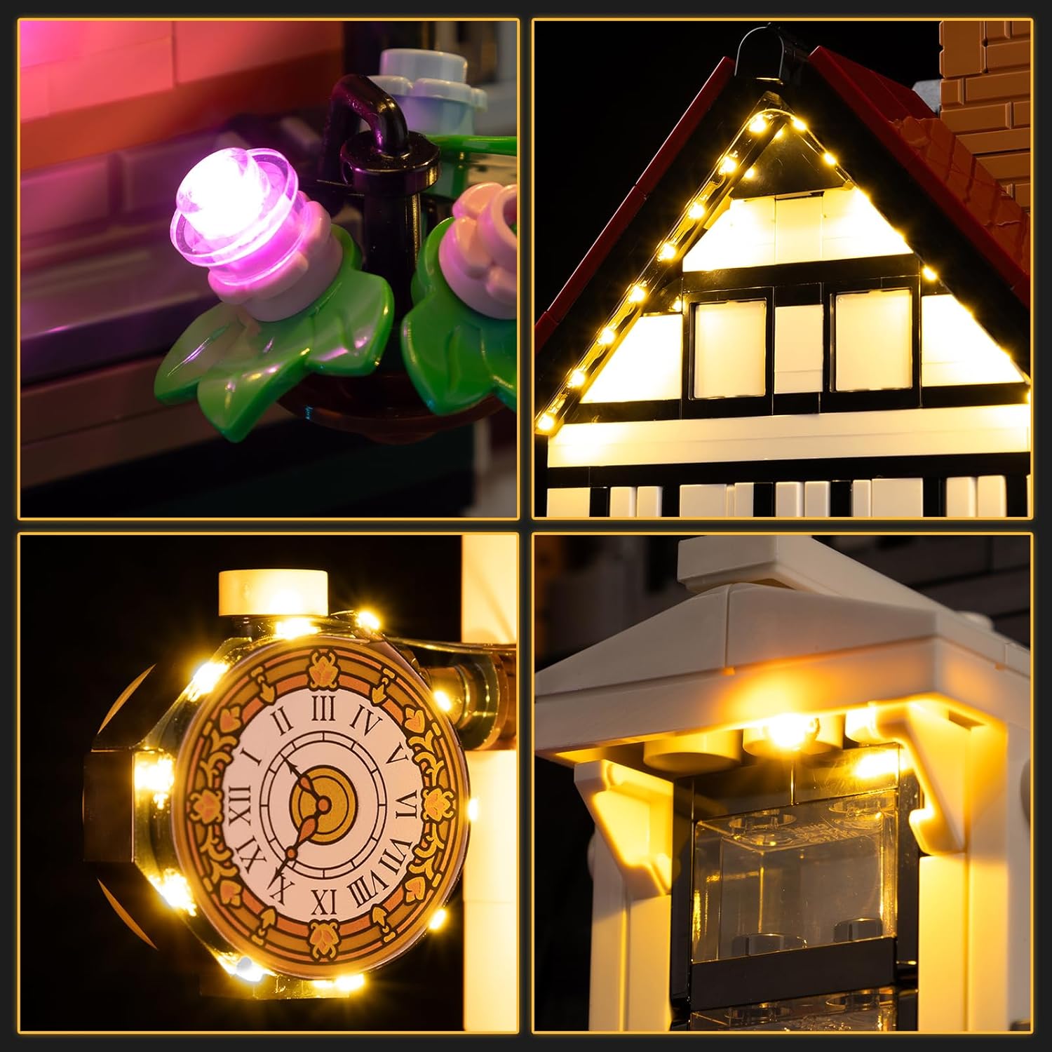 BrickSoul LED Light Up Kit Compatible with Lego Tudor Corner 10350 Building Set, Upgrade Design Lighting Accessories for Lego Fans, Not Included 10350 Model