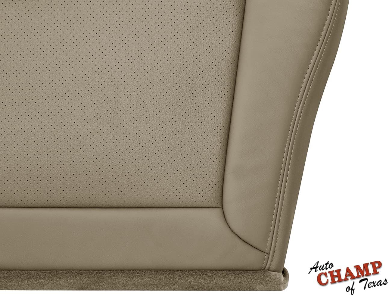 Compatible with 2003-2005 Honda Pilot -Driver Side Bottom Replacement Leather Seat Cover Tan