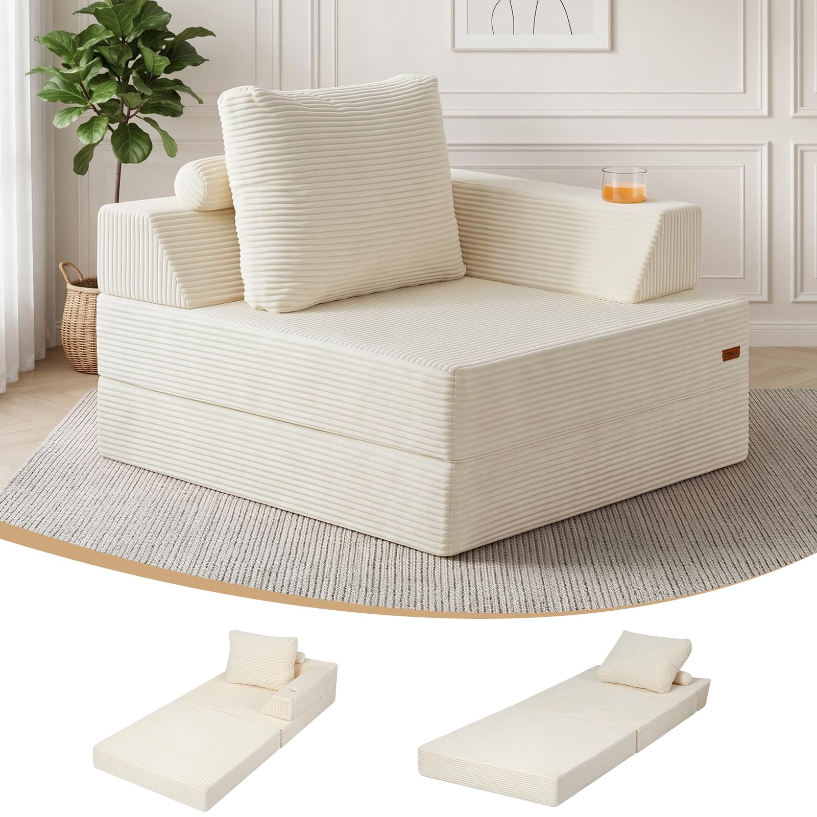 COMAX Folding Sofa Bed, Foldable Couch for Bedroom