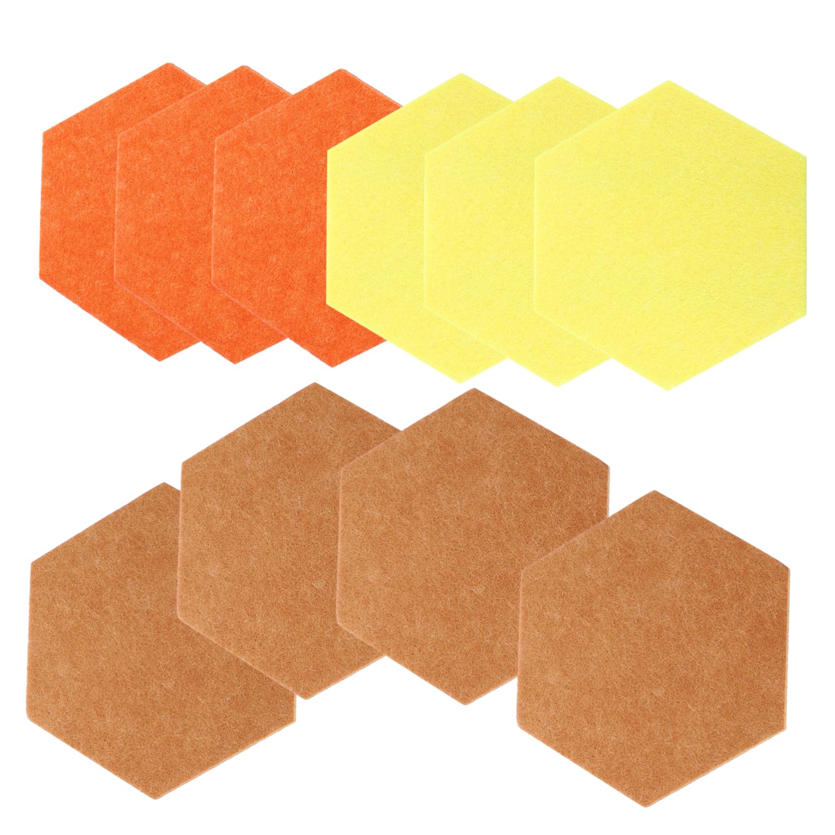 RORPOIR 10pcs Hexagon Felt Board Wall Hanging Memo Boards for Home Decor Easy to Install for Displaying Photos and Notes Thick