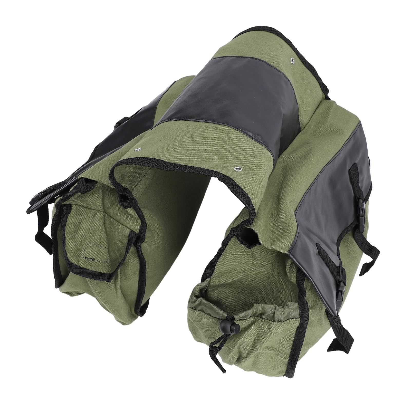 Bolsa de sillín de Bicicleta de Gran Capacidad Plegable para Actividades al Aire Libre (DE Verde)