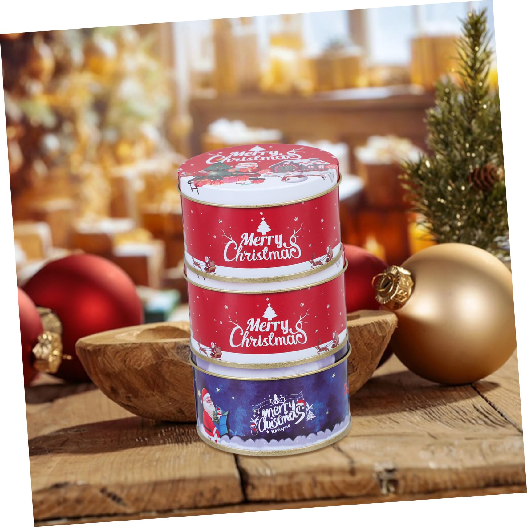 ZUNOXAZ 12piezas Cajas De Dulces Navideños De Hojalata Resistentes Unidades Surtidas Para Fiestas y Almacenamiento De Chocolates
