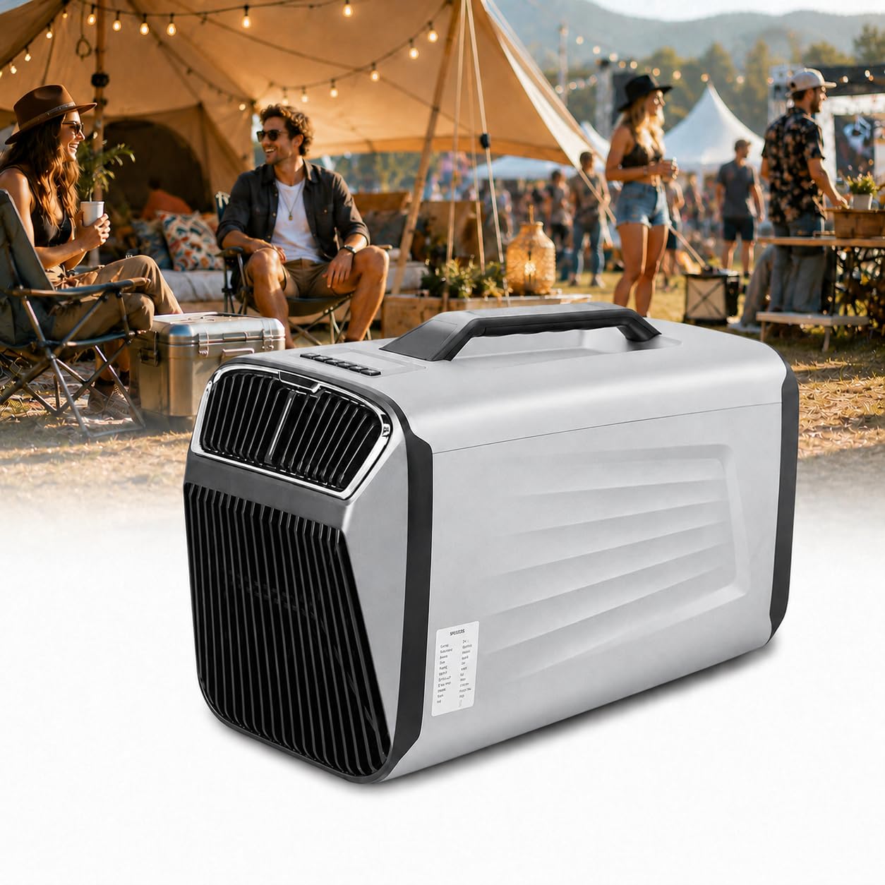 forplubossmmp 5200 Btu Portable Camping Air Conditioner,400w Low-Power Tent Air Conditioner, Applicable Area: 8-15m², With 24-Hour Timer Function, Suitable For Tents, Trucks, Rvs, Outdoor Silver