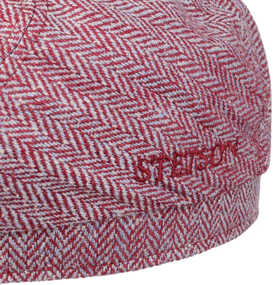 Stetson Milner Flat Cap Silk Ivy Herringbone UV Protection Made in EU Men Summer Winter