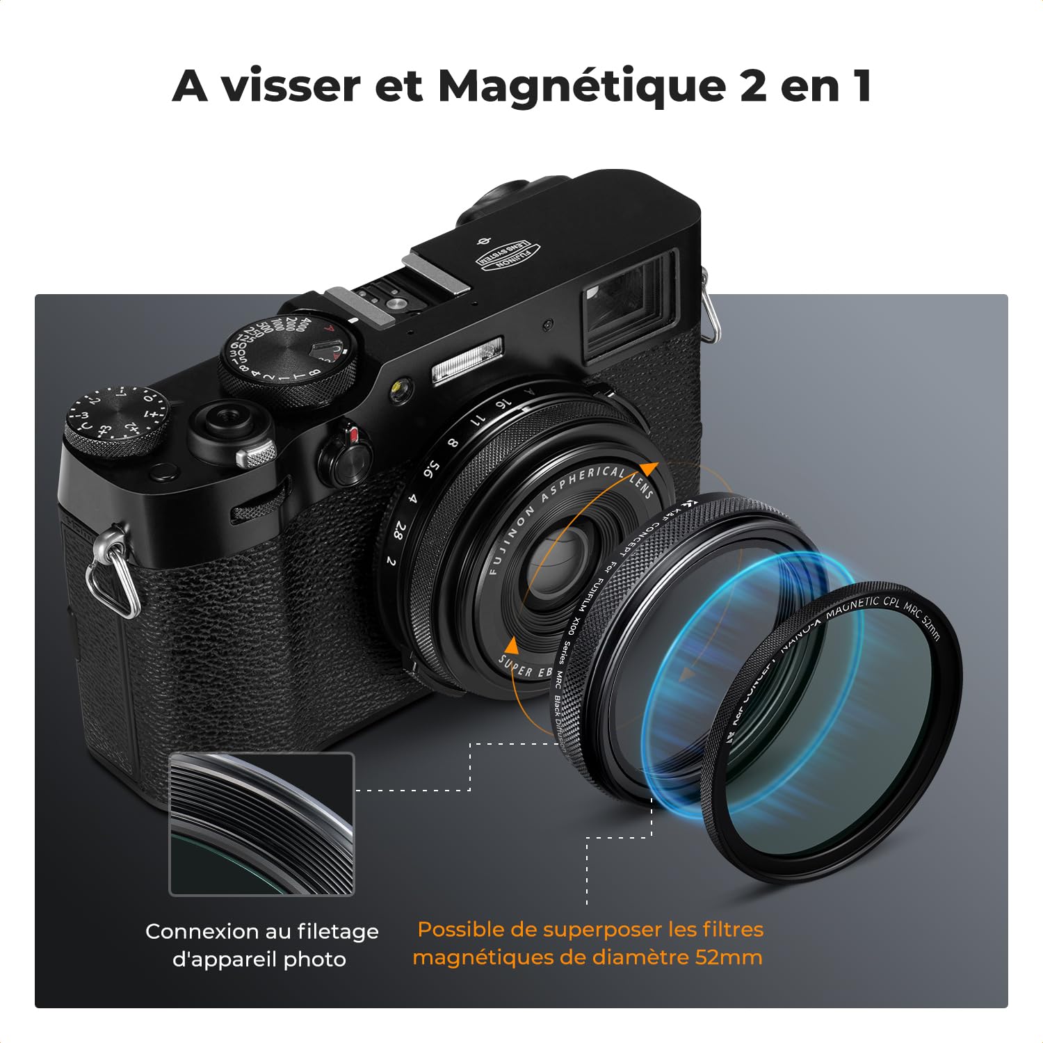 Amazon.com : K&F CONCEPT Black Mist Diffusion 1/4 Filter(Black