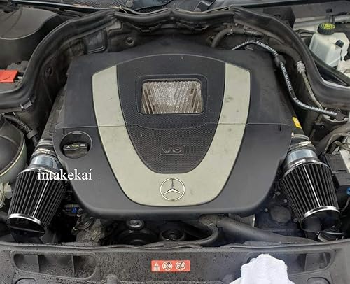 INTAKEKAI - Admisión de aire de alto rendimiento (compatible con modelos MERCEDES BENZ C300 3.0L V6 2008-2012) (NEGRO)