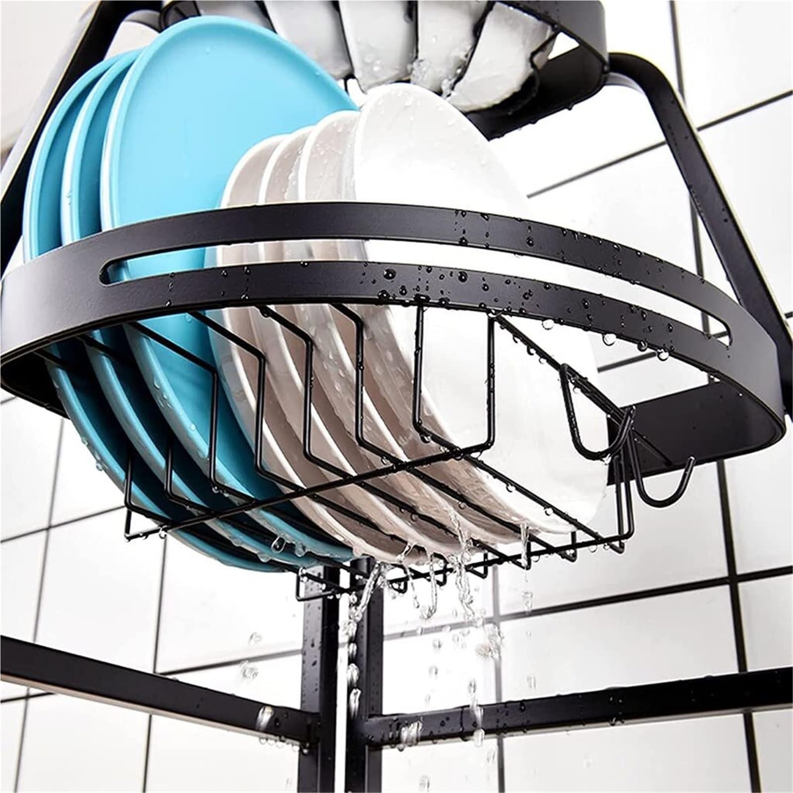 Escurridor de Platos Extra Grande de Acero Inoxidable de Dos Niveles escurridor de Platos