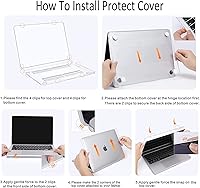 Vista 9 de Funda rígida de plástico compatible con MacBook Pro de 13 pulgadas 2022, 2021, versión 2020-2016, A2338, M1, A2289, A2251, A2159, A1989, funda
