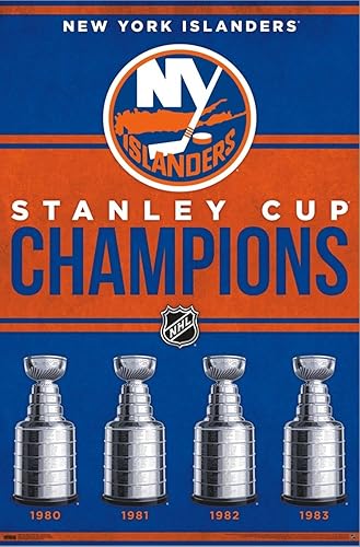 Miniatura 2 de Trends International NHL New York Islanders - Póster de pared de Champions 23, 22.37 x 34.00 pulgadas, lienzo estirado