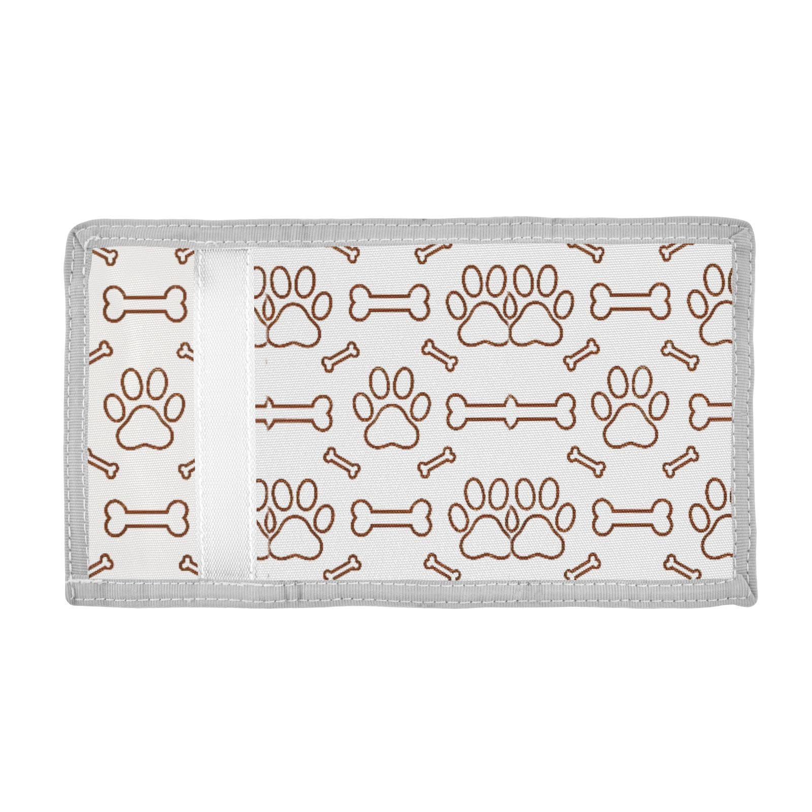 ALAZA Kids Wallets for Boys Girls Toddler Trifold Wallet Children Small Dog Paw Bones Lines with Zipper Coin Pocket