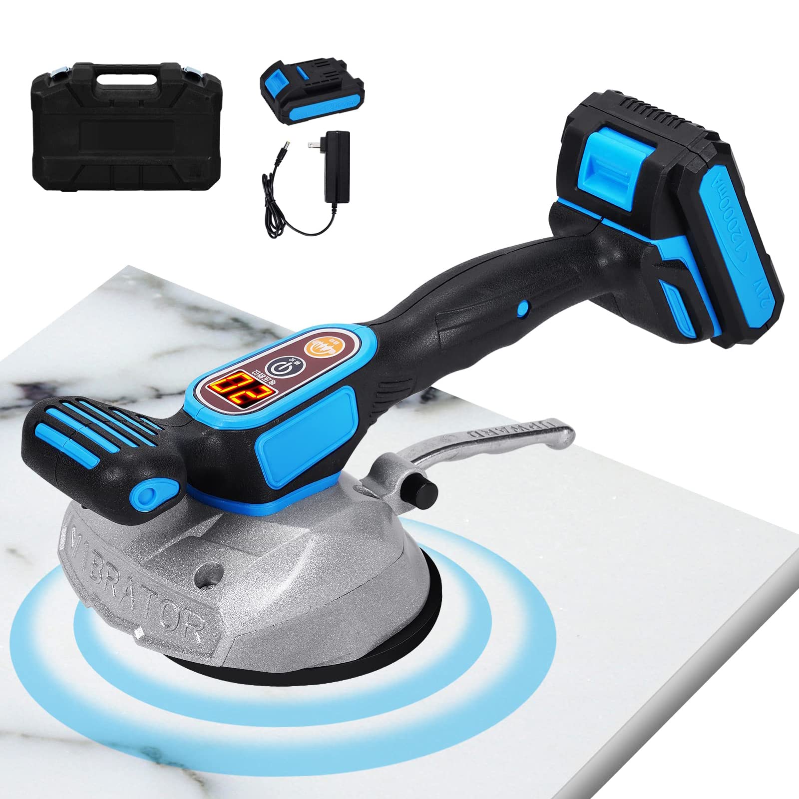 Machine de carrelage automatique rechargeable 12 000 mA avec affichage numérique