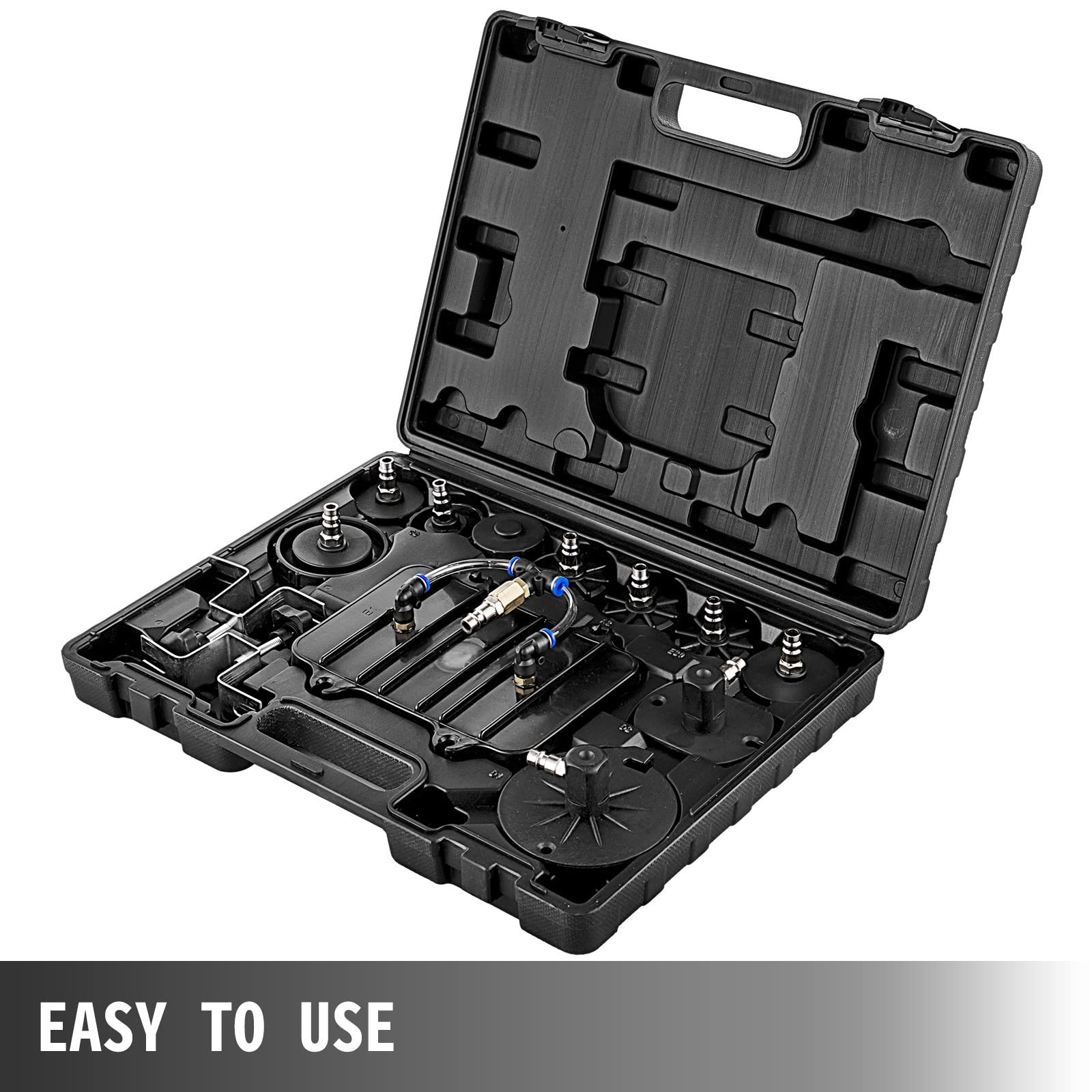 Kit de purga de frenos de presión de aire neumático herramienta de cambio de aceite de líquido de frenos de coche con tanque de 5L for de freno y embrague de purga(Black-Triangle)