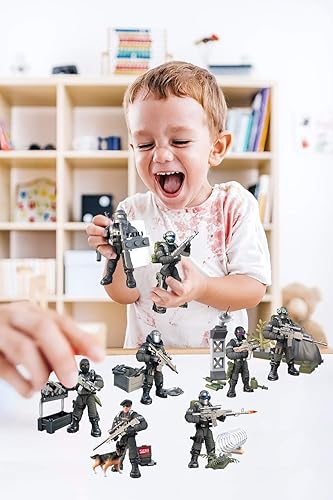 Miniatura 2 de YEIBOBO ! Figura de acción de las fuerzas especiales con armas militares y accesorios