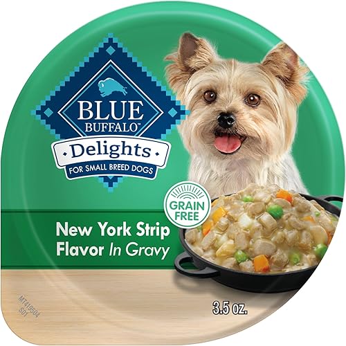 Miniatura 9 de Blue Buffalo Delights - Alimento húmedo natural para perros adultos de raza pequeña, estilo paté, pollo, solomillo superior y filete mignon, 3.5