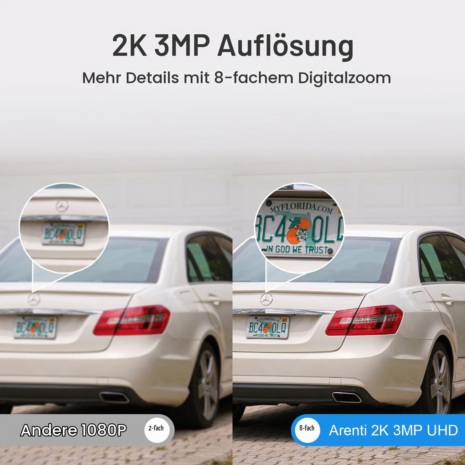 ARENTI 2K/3MP Überwachungskamera Aussen Akku mit Solar, PTZ 360° WLAN Kamera Überwachung Aussen, 100% Kabellos, Farbige Nachtsicht, PIR-Bewegungssensor, 2-Wege-Audio, Spotlight&Sirene