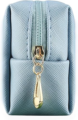 Miniatura 9 de Kososuru Bolsa de maquillaje pequeña portátil para mujeres y niñas bolsa de maquillaje impermeable para viajes Blanco Portátil