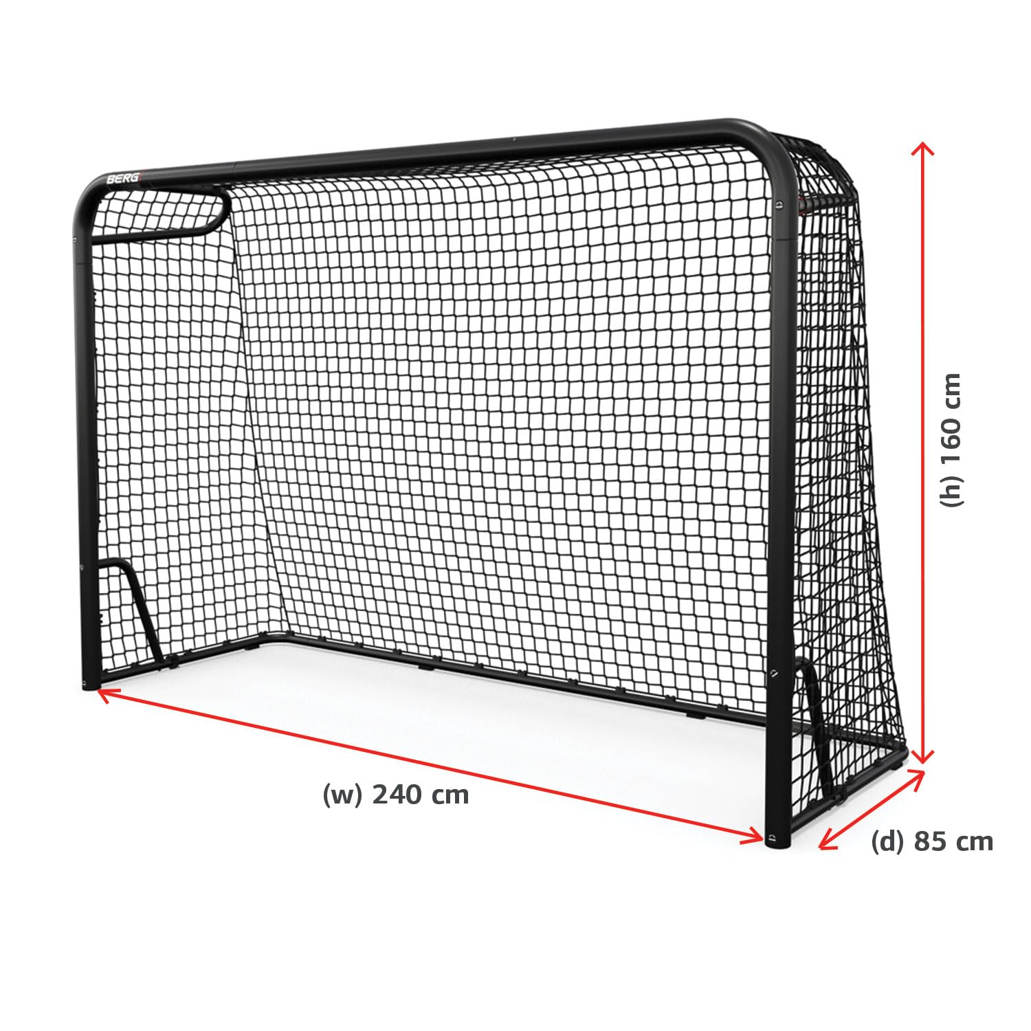 BERG, Porta da Calcio per Bambini e Adulti con Rete, Attrezzatura da Allenamento per il tuo Giardino, in Metallo con Contapunti, 240 x 160 cm