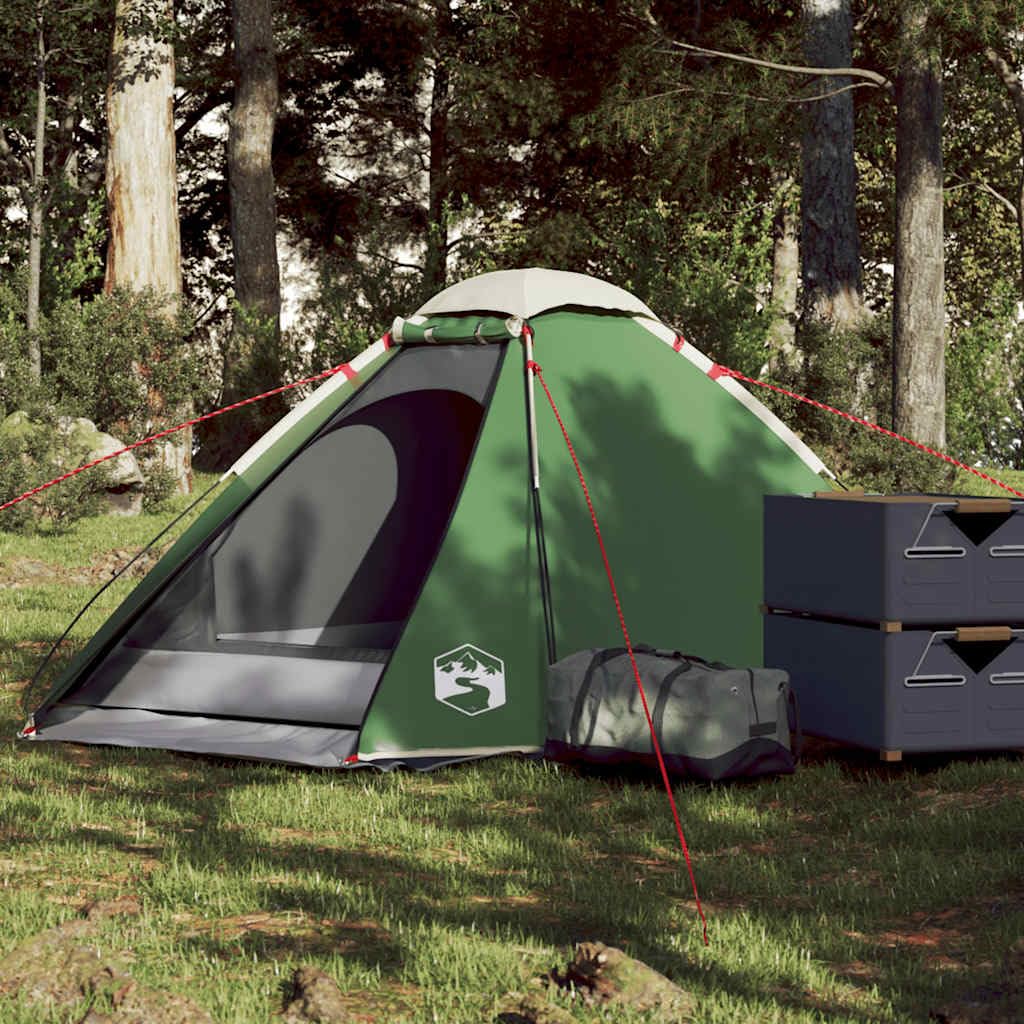 Tente de Camping à Dôme 2 Personne Vert Imperméable Extérieur H | Tente Dôme Facile à Installer pour Camping, Pique-Nique, Randonnée, Randonnée, Trekking