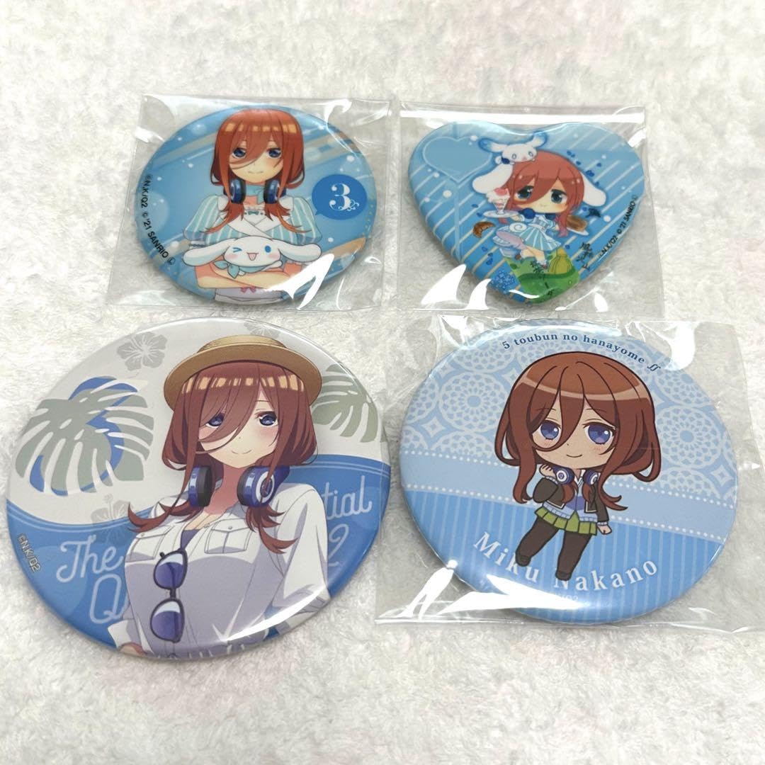Amazon.co.jp: 五等分の花嫁 缶バッジ 中野三玖 4点セット