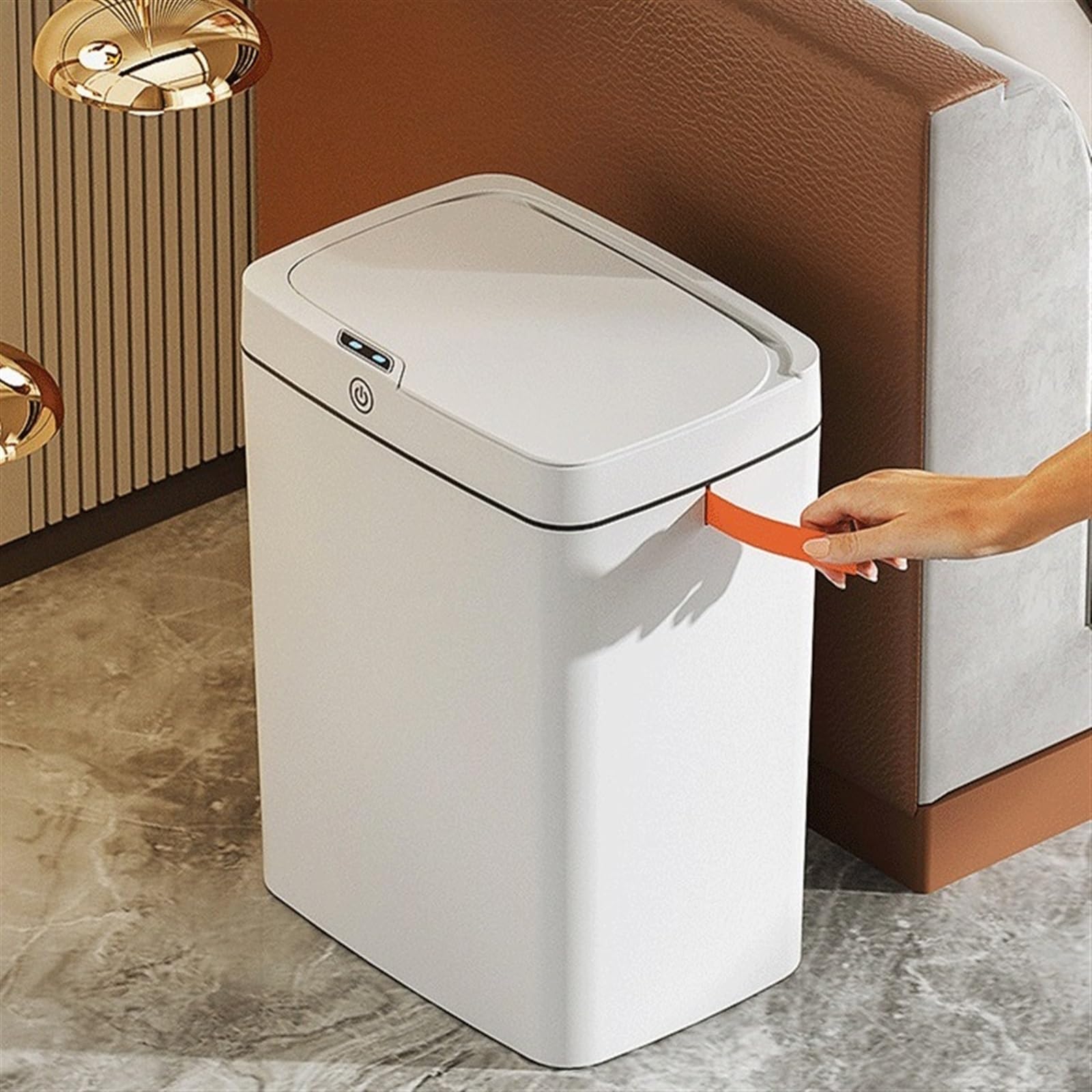 Müll- und Papierkorb 15L/18L Papierkorb Papierkorb mit Deckel, Kunststoff-Papierkorb for Zuhause, Küche, Büro, Papierkorb Küchenmülleimer(Klein)
