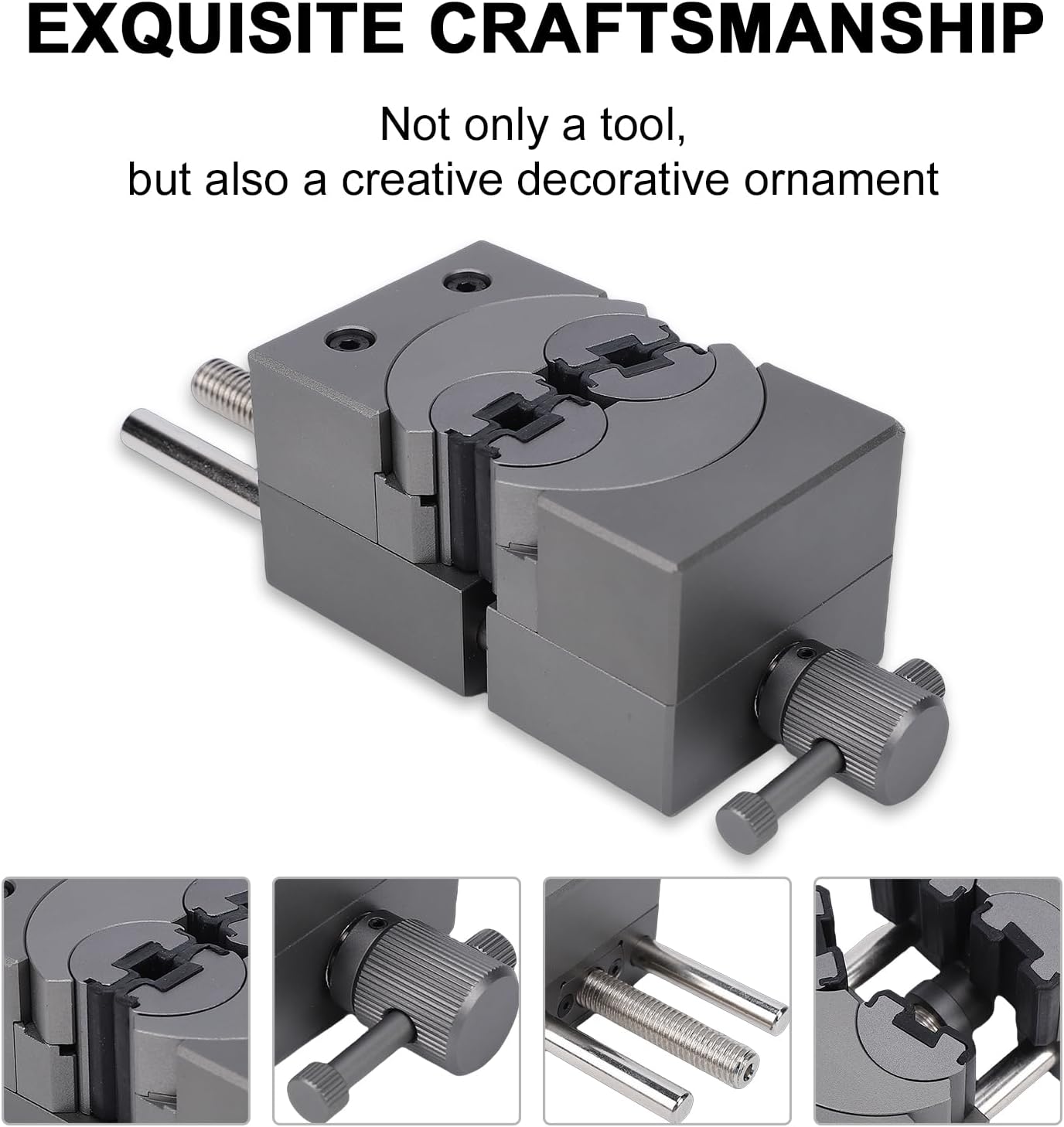 Mini Fractal Bench Vise Clamp Alloy CNC Processing Non Slip Base Portable Multi Functional Jewelry Repair Tool Small Bench Vise Clamp Self Adjusting Smart Fixing Device